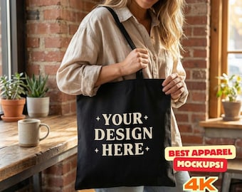 Liberty Bag OAD113 Tote Bag Mockup Liberty Tote Bag Mockup Black Tote Bag Mockup Cotton Canvas Tote Bag Tote Bag Retro Tote Mockup Fall Mock