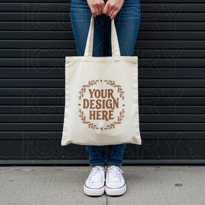 Liberty Bags OAD113 Tote Bag Mockup | Natürliche Baumwolle Tragetasche Mock-Up | Echter Druck auf Anfrage MockUp | Trendige süße Ästhetik