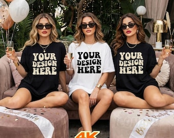 Bachelorette Mockup Bridal Party Tshirt Mockup Group Tshirt Mockup 5000 C1717 3001 Mockup Bridal Shirt Mockup Beach Wedding Shirt Mock ups