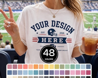 Comfort Colors 1717 Mockup Bundle: Game Day Football Lifestyle (Digital Download)