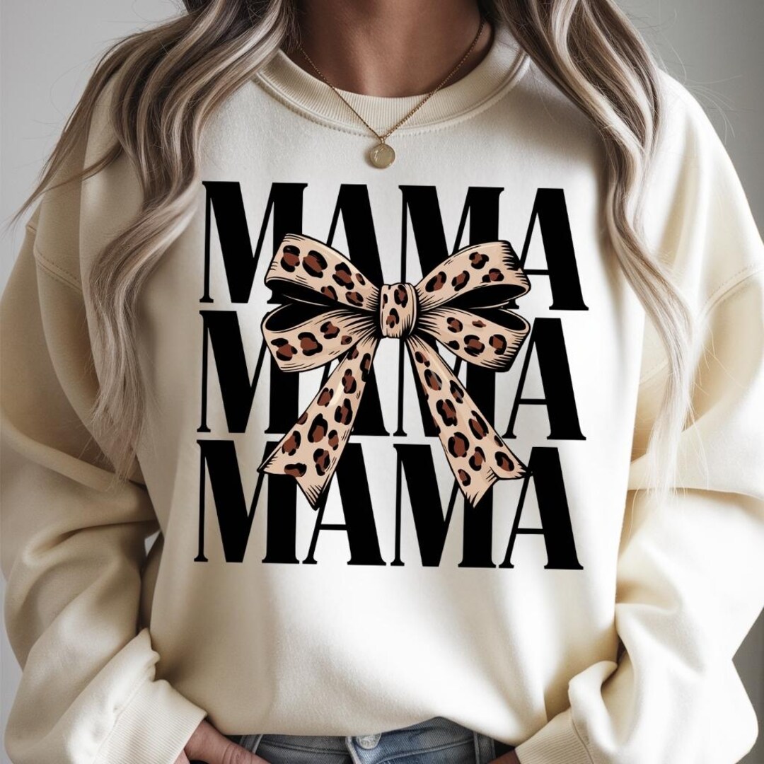 Leopard Print Mama Coquette PNG Digital Download, Cheetah Bow Mom Life ...