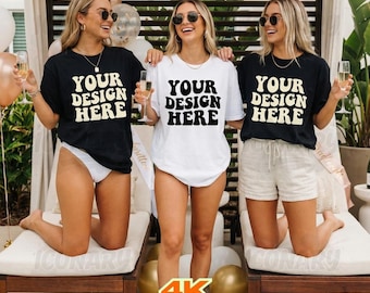 Bachelorette Mockup Bridal Party Tshirt Mockup Group Tshirt Mockup 5000 C1717 3001 Mockup Bridal Shirt Mockup Beach Wedding Shirt Mock ups