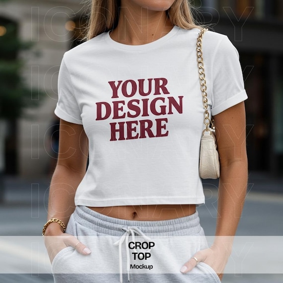 1580 Next Level Ideal Crop Top Mockup White Cropped Tee Mockup Next Level Mockup Tshirt Mockups Next Level White Crop Top Mock Crop Top Next