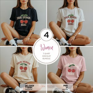 Bella Canvas 3001 Shirt Mockup Bundle 3001 Tshirt Mock-up Bundle BC3001 Frauen Modell Mock Ästhetik Einfach Bella Canvas T-Shirt Mockups