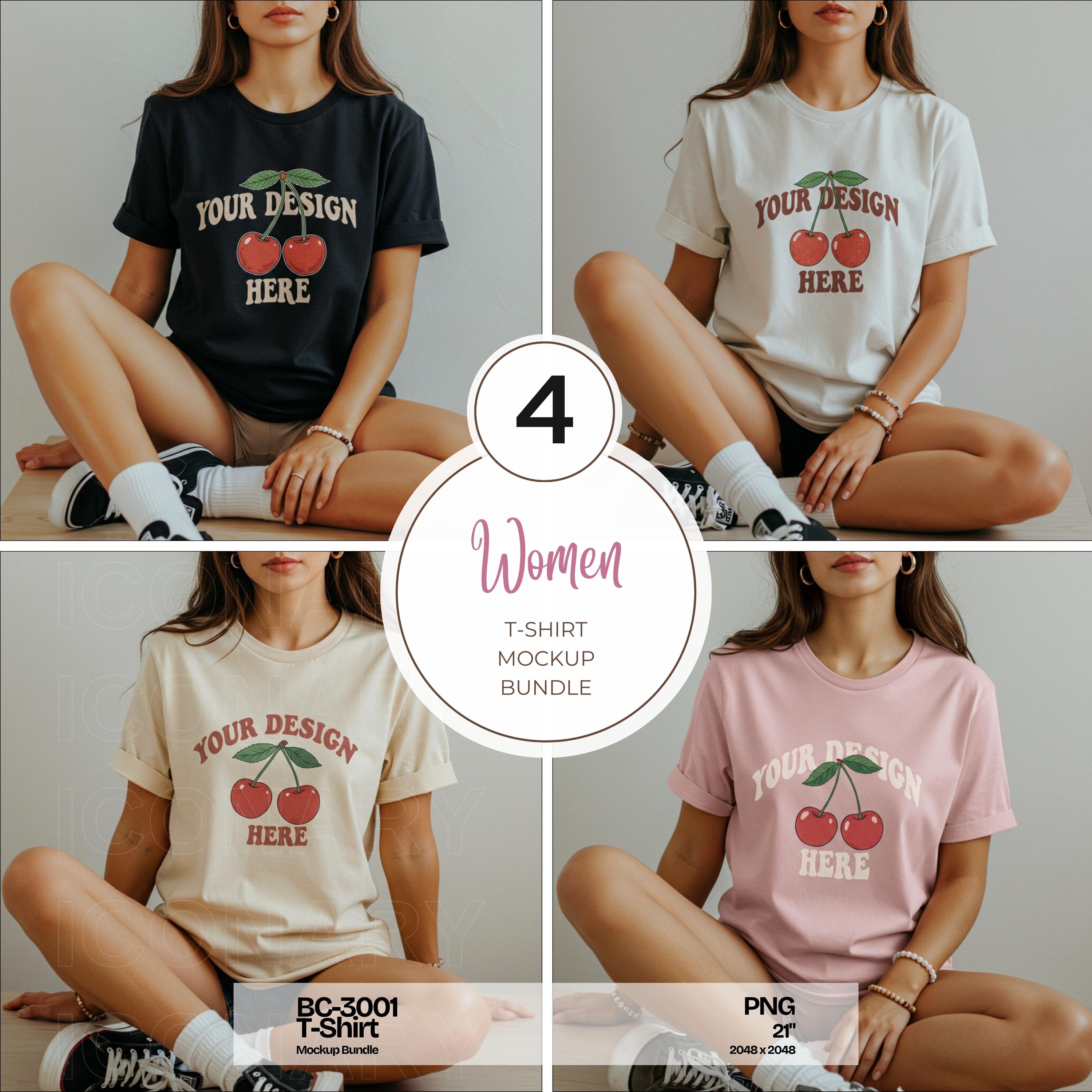 ベラ キャンバス 3001 シャツ モックアップ バンドル 3001 Tシャツ モックアップ バンドル BC3001 女性モデル モック 美的 シンプル ベラ キャンバス Tシャツ モックアップ
