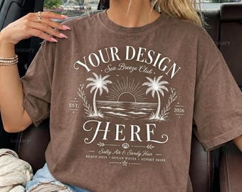 Mockup di t-shirt Espresso Comfort Colors 1717, tema auto di lusso (download digitale)