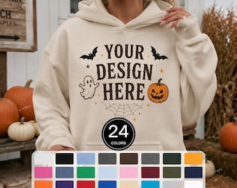 Gildan 18500 Hoodie Mockup Bundle | Fall Halloween Lifestyle (Digital Download)