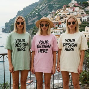 Comfort Colors C1717 アイボリーベイブロッサムグループシャツモックアップ 1717 アイボリーベイブロッサムTシャツモックアップ フレンズモックアップ トレンディな独身パーティーモックアップ