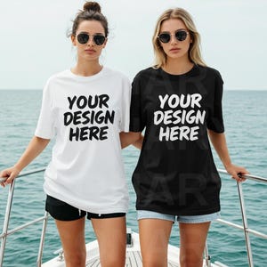 サマーグループTシャツモックアップ コンフォートカラー C1717 ホワイトモックアップ C1717 モックアップ バチェロレッテシャツモックアップ ベストフレンズモックアップ ビーチ