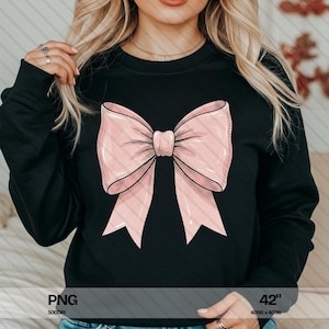 Pink Coquette ribbon bow PNG, pink bow png, coquette png, light pink bow ribbon digital, cute girly trendy , Pink out Png, Pink Ribbon Png