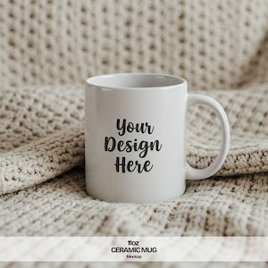 Mug Mockup | 11 oz. Ceramic Mug Mockup | White Coffee Mug Styled Stock Photo | Winter Mug Mockup | Fall Mug | Blank Mug Mock Up | Coffee Mug