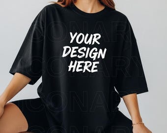 Comfort Colors 1717 Black Mockup - Comfort Colors Mockup - Comfort Color 1717 Mockup - Black Comfort Color Mockup - Black Mockup Studio