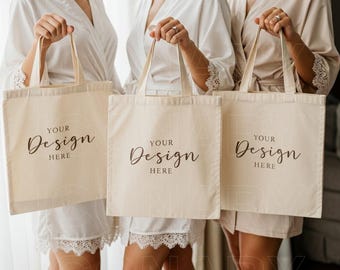 Group Tote Bag Mockup Bachelorette Mockup Group Mockup For Shopping Bag Mockup For Hen Party Mockup For Natural Canvas Tote Bag Mock Up