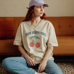 Gildan 5000 Natural mockup tshirt mockup aesthetic mockup professional print on demand mockup basic simple mockup casual trendy mockups