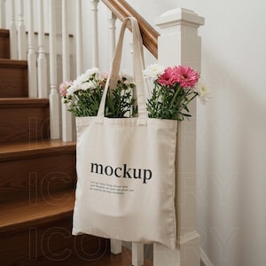 Mockup di borsa tote, mockup di Liberty Bags oad113, bundle di mockup di borsa tote in tela di cotone, mockup di borsa per la spesa, printify, printful, mockup di borsa tote boho