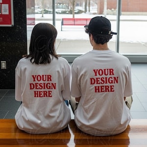Comfort Colors 1717 Mockup, Matching Comfort Colors, Couples Mockup Shirt, CC1717 Couples, 1717 Back Mockup Back Comfort Colors Mockup White