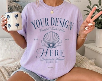Orchid Comfort Colors 1717 Mockup T-Shirt: C1717 Lifestyle Mockup (Digital Download)