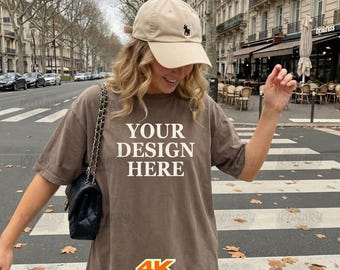 Comfort Colors 1717 Espresso Mockup, c1717 Espresso Mockup, Comfort Colors 1717 Summer Mockup, c1717 Tee Mockup Streetwear Tee Mockup CC1717