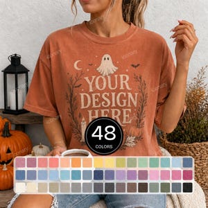 Pacchetto di mockup Comfort Colors C1717 / Mockup per magliette di Halloween (Download digitale)