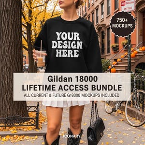 Gildan 18000 Mockup Bundle, 18000 Sweater Bundle, Gildan Model Mockups, Whole Section Bundle, Lifestyle Mockups, Sweatshirt Mockup Bundle