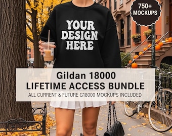 Gildan 18000 Mockup Bundle, 18000 Sweater Bundle, Gildan Model Mockups, Whole Section Bundle, Lifestyle Mockups, Sweatshirt Mockup Bundle