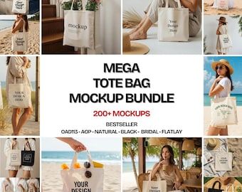 200+ Tote Bag Mockup Bundle, Liberty Bags Oad113 Mockup, Natural Cotton Canvas Boho Tote Bag Mockups Mega Pack, Economical Tote Bag Mock Up