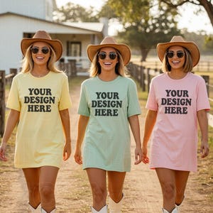 Comfort Colors カウガールグループ Tシャツ モックアップ Comfort Colors C1717 モックアップ C1717 バッハ モックアップシャツ バチェロレッテ モックアップ ベストフレンズ モックカウボーイ