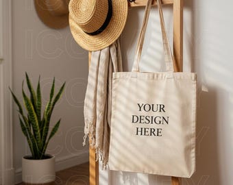Canvas Tote Bag Mockup, Sublimation Tote Bag Mockup, Cotton Canvas Shopping Bag Mockup, Liberty Bags Tote OAD113 , Natural Tote Mock up