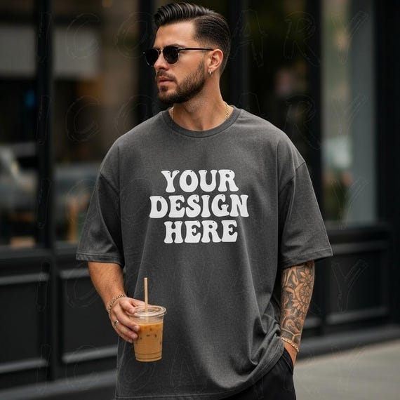 Comfort Colors C1717 Mockup, Pepper Shirt Mockup, 1717 Pepper Model, Male Model Mockup, Men's Shirt Mockup, T-Shirt Mockup, Pepper Mock up