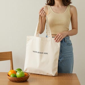 Canvas Tote Bag Mockup, Minimalist Style Mockup, Printify Mockup, Canvas Bag Template, Liberty Bags OAD113 Printful Shopping Bag Mock Up