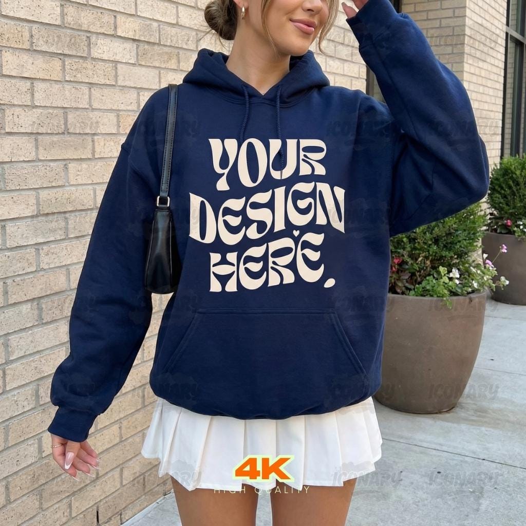Y2k hoodie navy blue - Etsy 日本