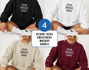 Sweatshirt Mockup Bundle, Women Lifestlye Mockup, BOHO Mockup, Gildan 18000 Mockup, Gildan Sweatshirt Mockup, Gildan G180 Mockup Bundle