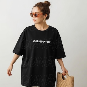 Trendy Mockup | Comfort Colors C1717 Mockup | Black Comfort Colors C1717 Mockup | Oversized Mockup | Comfort Colors Mockup | Y2K Mockup