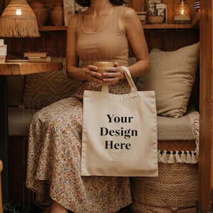 Tote Bag Mockup, Liberty bags oad113 mockup, Cotton canvas tote bag mockup bundle, shopping bag mockup, printify, printful, boho tote mockup