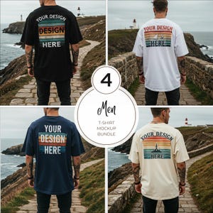 バンドルバックコンフォートカラー1717モックアップバンドルメンズTシャツ、PODアーバンヤングマンシャツサマーTシャツ、男性モデルモックアッププリントオンデマンドタトゥー