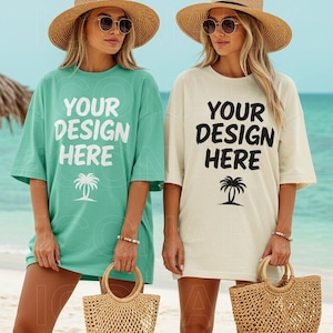 サマーグループTシャツモックアップ コンフォートカラー C1717 アイボリーアイランドリーフモックアップ C1717 モックアップ バチェロレッテシャツモックアップ ベストフレンズ