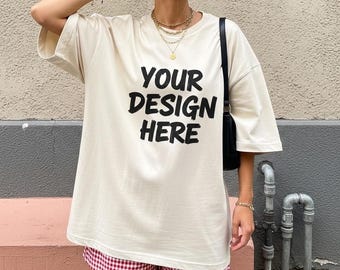 Comfort Colors 1717 Mockup, Ivory Comfort Colors Mockup, Ivory 1717 Mockup, Ivory Shirt Mockup, C1717 Ivory Mockup Street Outdoor Mockup