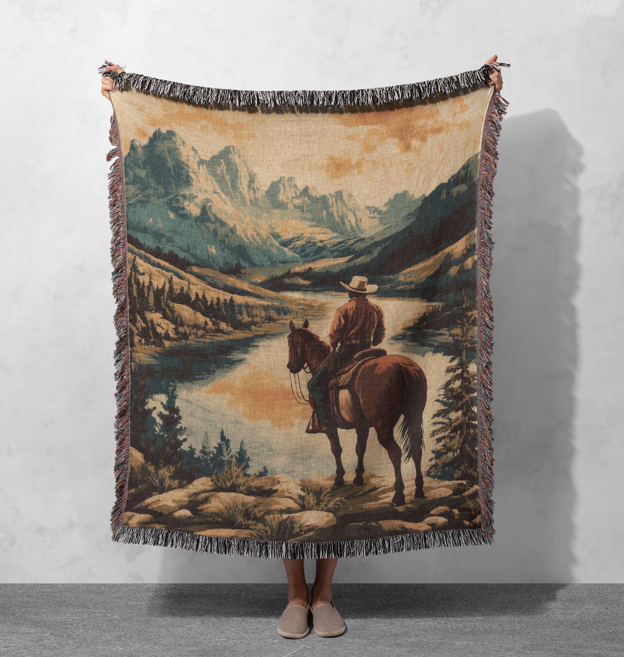 Vintage Cowboy Blanket - Main Image