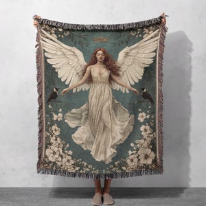 【激レア】天使 エンジェル ゴブラン織り ウーブンブランケット ヴィンテージ This item is unavailable - Etsy