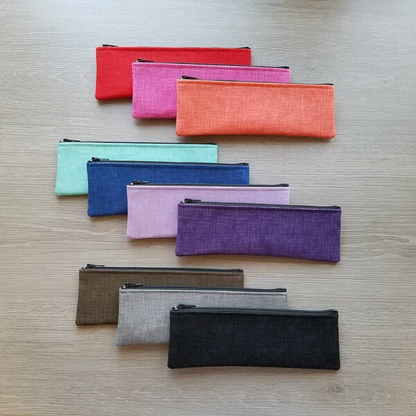 8 x 2,5 pochettes en tissu à fermeture éclair porte-tampon Epi-Pen pochette à crayons crochets brosse à dents épi stylo étui de voyage lecteurs epipen solide simple