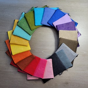 Solid Color Fabric Zipper Pouch: Pick your size and color