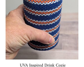 Drink Cozie, University of Virginia, Handwoven Gifts, Coozie, Made In Charlottesville