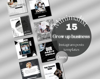 Plantillas minimalistas para publicaciones comerciales / Plantillas Canva para Instagram