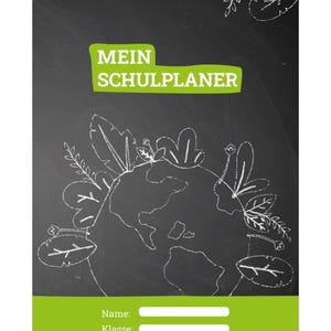Cuaderno de tareas planificador escolar A5 Nuestro planificador de la Tierra cuaderno de ejercicios para niños papel de volumen sostenible