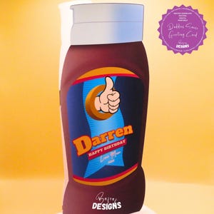 パーソナライズされたDaddies Sauceテンプレートグリーティングカード印刷可能なPDF / PNGカットファイル誕生日記念日特別な機会のための楽しいノベルティギフト