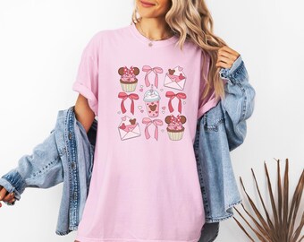Disney Valentine Shirt, Cute Heart Tshirt for Disney Fans