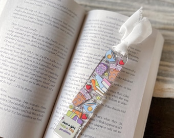 TBR Bookmark, Bookish Girl, Acrylic Bookmark, Book Lover Gift