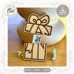 Laser file gift money gift SVG DXF gift for money birthday wedding gift idea wood laser cut digital download