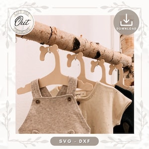 Laserbestand kinderkleerhangers CNC-bestand SVG DXF kledinghaken babyhaken kleine hangers kinderkamer Lasergesneden digitale download + licentie