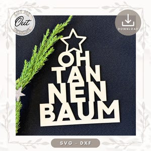 レーザー ファイル ああ クリスマス ツリー クリスマス レタリング SVG DXF メリー クリスマス レーザー カット デジタル ダウンロード + ライセンス